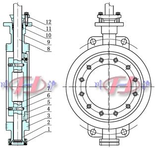 電動對夾蝶閥 (結(jié)構(gòu)圖) 