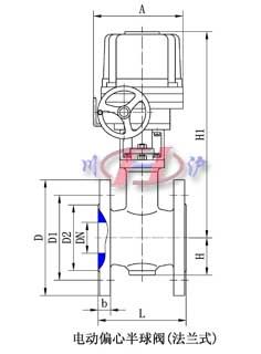 電動偏心半球閥(法蘭式)