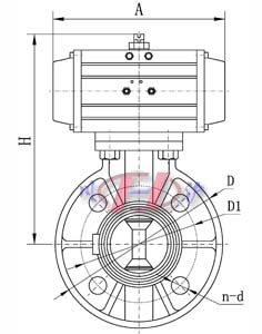 氣動塑料蝶閥(結構圖)