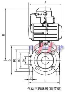 氣動(dòng)三通球閥外形尺寸