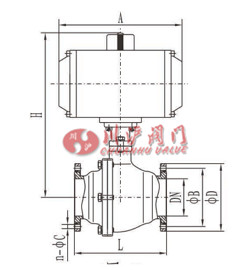 氣動高真空球閥 (結構圖)
