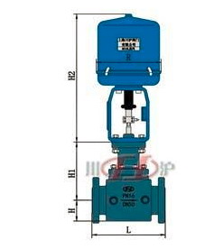 夾套保溫電動調節(jié)閥外形尺寸圖